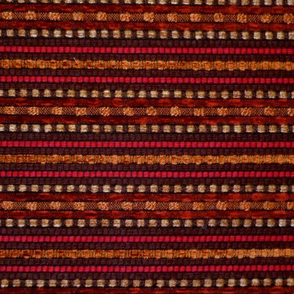 Santa Fe Railroaded Chenille Stripes Red Purple